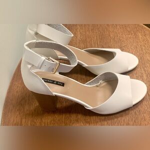 Parker & Sky white block heels